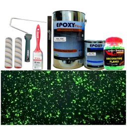 Set Vopsea Epoxidica Neagra RAL 9005-Chipsuri Verzi