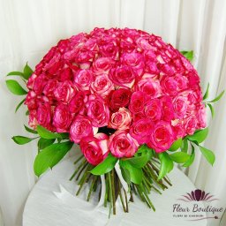 Buchet 101 trandafiri "Passion in Pink