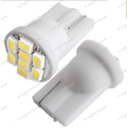 Bec led T10 / W5W / 194 8 leduri SMD 1206 Alb 6000K
