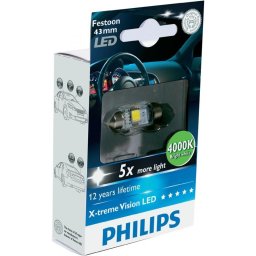 Bec Led C5W Festoon 43mm Philips 4000k