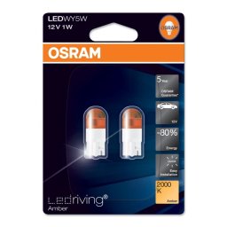 Set Becuri W5W (T10) led OSRAM Amber