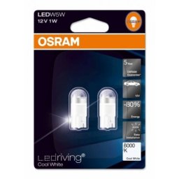 Set 2 Becuri W5W (T10) led OSRAM 6000K
