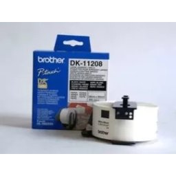 Etichete de hÃ¢rtie mari Brother DK11208 pentru adrese 38 mm x 90 mm, negru/alb, 400 buc