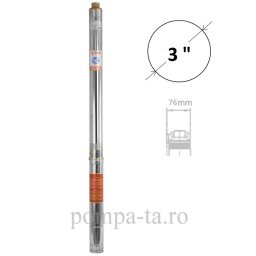 Pompă submersibilă multietajată, rezistentă la nisip, pentru fântâni sau foraje IBO 3STm20