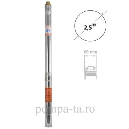 Pompă submersibilă multietajată, rezistentă la nisip, pentru fântâni sau foraje IBO 2,5STm24