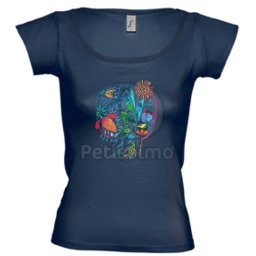 Tricou Petissimo Jungle de femei - albastru S-M