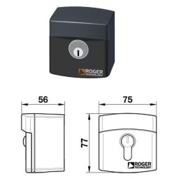 Selector cu cheie Roger R85/60ES cu sistem antifurt