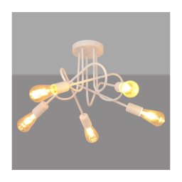 Lustră aplicată pentru copii OXFORD 5xE27/15W/230V alb
