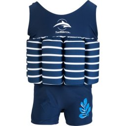 Costum inot copii cu sistem de flotabilitate ajustabil blue stripe