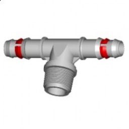 Teu filetat picurare 16 mm x 3/4'', cu siguranta