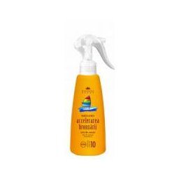 Emulsie pentru accelerarea bronzarii spf 10 cu unt de cacao,ulei de morcov si vitamina e 200ml COSMETIC PLANT