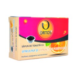 Sapun de toaleta cu spirulina si extract de portocale 100gr ORTOS