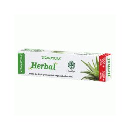Pasta de dinti spumanta herbal, cu argila si aloe vera 80ml VIVA NATURA