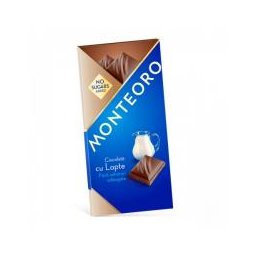 Ciocolata cu lapte fara zahar monteoro 90gr SLY NUTRITIA