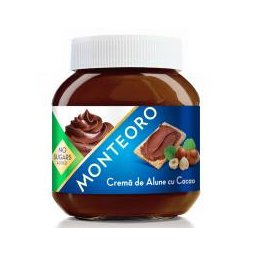Crema de alune cu cacao monteoro, fara zahar 350gr SLY NUTRITIA