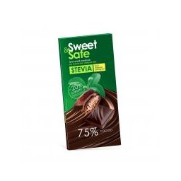 Sweet&safe, ciocolata amaruie cu stevia 90gr SLY NUTRITIA
