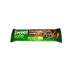 Sweet&safe, ciocolata amaruie cu stevia 25gr SLY NUTRITIA
