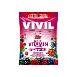 Bomboane multivitamine cu fructe de padure, fara zahar 60gr VIVIL