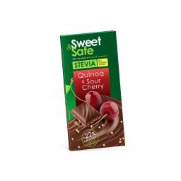 Ciocolata lapte quinoa&visine stevie 90gr sweet&safe 90gr SLY NUTRITIA