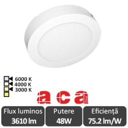 Aca Lighting Panou Led Rotund Arca 48W
