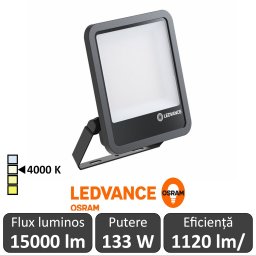 Osram Ledvance - Proiector LED de Exterior 133W IP65 4000K Alb-Neutru BK