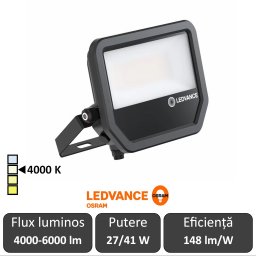 Ledvance - Proiector LED de Exterior 27/41W IP66 4000K Negru