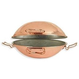 Cataplana din Cupru Ø30cm Vas Dublu Fructe de Mare si Porc 5-6 Persoane