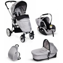 Carucior reversibil 3 in 1 P4 Trio-argintiu