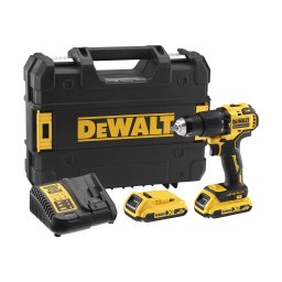 Masina de gaurit cu percutie cu acumulator 18V DeWalt DCD709D2T, 2 x acumulator 2.0 Ah, incarcator si valiza Tstak