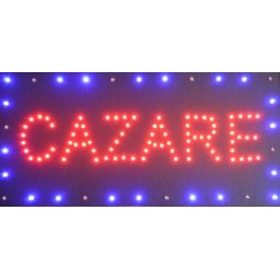 Reclama LED - CAZARE - de interior, 48 x 25 cm