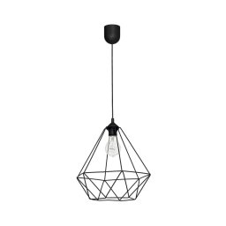 Lampă suspendată BASKET 1xE27/60W/230V negru