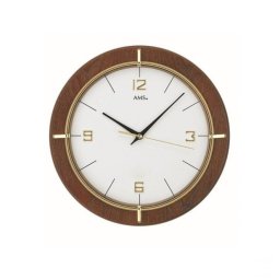 Ceas de perete AMS W9432 din lemn masiv, mecanism German Junghans