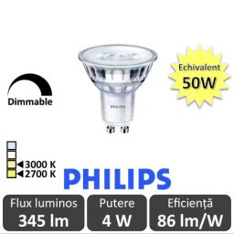 Spot LED Philips - Classic MV 4-50W GU10 Dimabil 2700/3000K