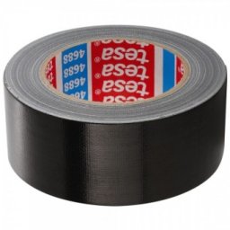 Banda adeziva textila neagra Tesa 4688, 50mm x 25m