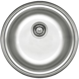 CORNETTO 1-BOWL S/S SINK, ROUND, WITH FITTINGS, SATIN ZHC_0803