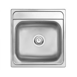 MERCATO 1-BOWL S/S SINK WITHOUT DRAINING BOARD, WITH FITTINGS, DECOR ZHM_3100
