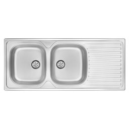 TWIST DECOR SINKS 2-BOWLS WITH FITTING ZEU_3210