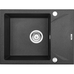 EVORA Chiuveta Granit GRANITE SINK GRAPHITE METALIC 590X440x180, 3,5" ZQJ_G11A