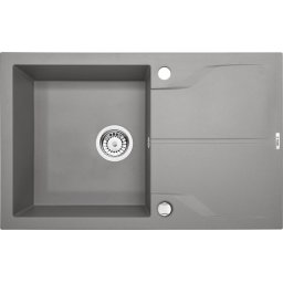 ANDANTE GREY GRANITE SINK ONE BOWL WITH DRAINER WITH FITTING ZQN_S113