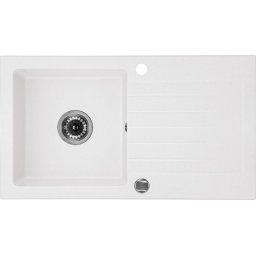 Chiuveta Granit ZORBA ALABASTER METALIC GRANITE SINK 1 BOWL WITH DRAINER WITH FITTING ZQZ_A113