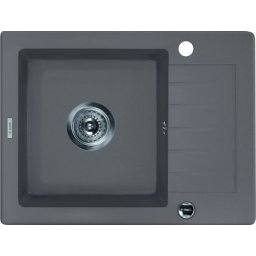 Chiuveta Granit ZORBA GREY METALIC GRANITE SINK 1 BOWL WITH DRAINER WITH FITTING ZQZ_S11A