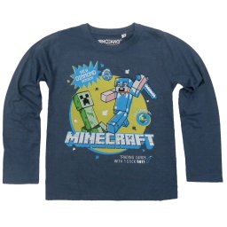Bluza maneca lunga Minecraft ORIGINAL licenta Mojang Grey