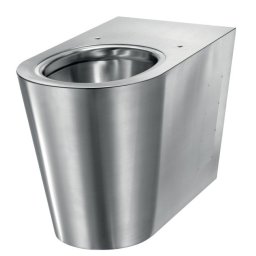Vas WC antivandalism din inox, montaj pardoseala, Delabie