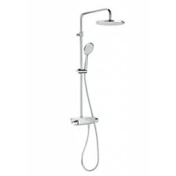 Sistem dus cu baterie termostatica Roca Deck-T Round cu polita -A5A9788C00