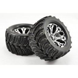 Roti pentru Monster Truck 1:10 MT Arrow , cu jante cu spite duble cromate