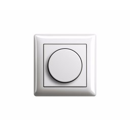 Dimmer rotativ 230V Gira incastrabil set cu rama alba si buton rotativ pentru controlul becurilor LED dimmable 50-420W