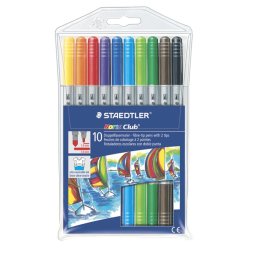 Set 10 carioci cu 2 capete NORIS 1mm/3mm