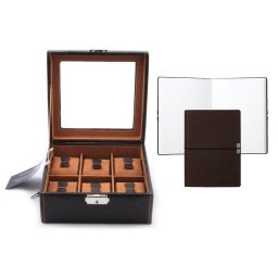 Set Cutie 6 ceasuri Brown Topas by Friedrich si Note Pad Burgundy Hugo Boss - personalizabil