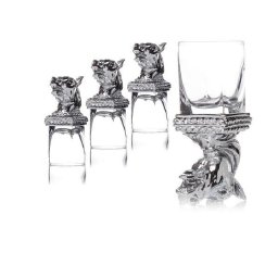 Set 4 Pahare Vodka Cavallo, by Chinelli - made in Italy