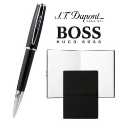 Set Pix S.T. Dupont St Michel Bille Laq Noire si Note Pad Black Hugo Boss